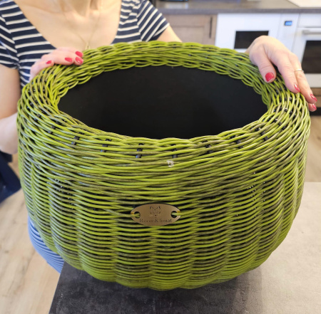 Кашпо из искусственного ротанга Киви 12 литров пруток